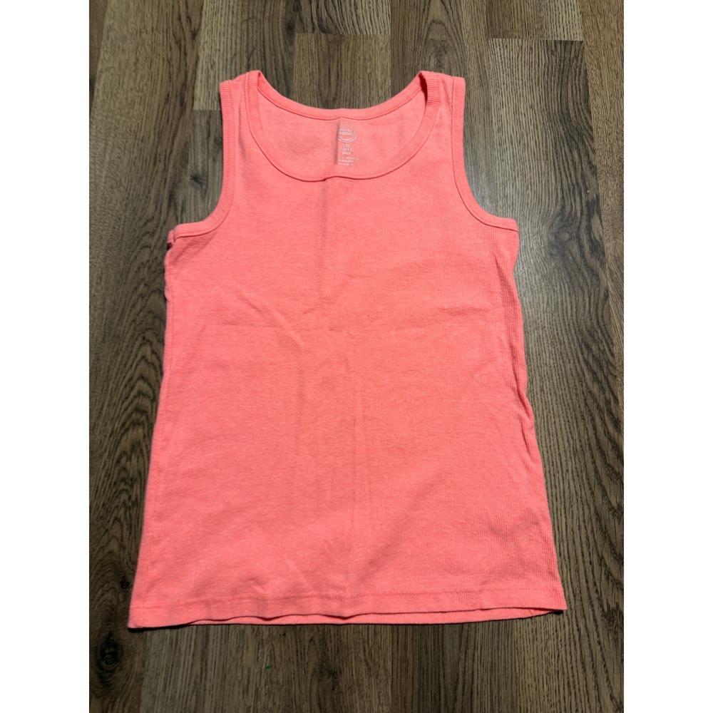 Wonder Nation Tank Top Girls Size L 10-12 Plus Orange Shirt Sleeveless Ribbed